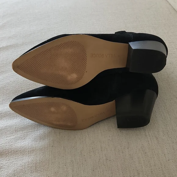 Villa Rouge Willie booties black suede size 7 - Picture 5 of 5